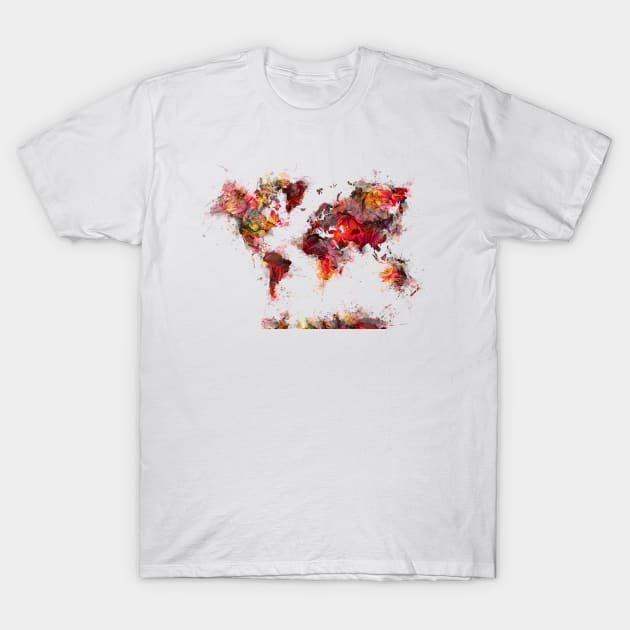 world map red T-Shirt by JBJart